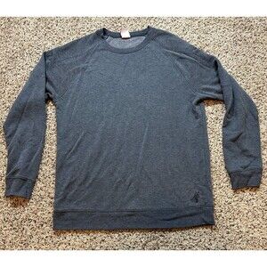 Toes on the Nose Sweatshirt Mens XLarge Navy Crewneck Raglan French Terry Surf